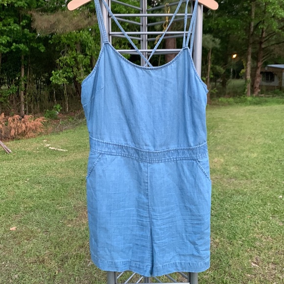 Loft Chambray Strappet Rompet Size 8 - Picture 6 of 8
